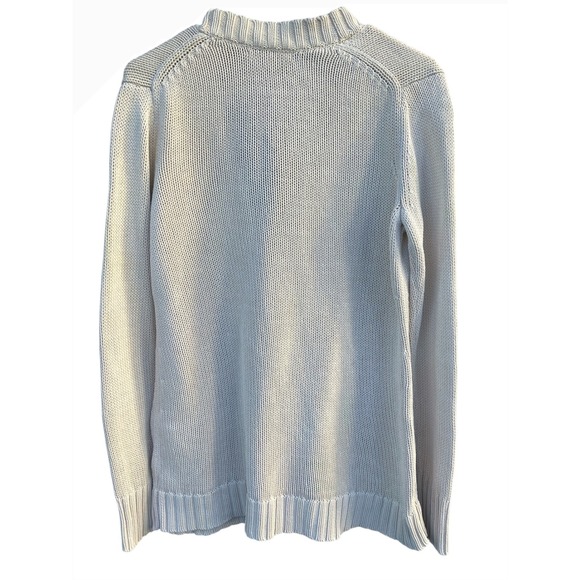 Gap Sweater Womens Size M Beige Long Cardigan V-Neck Cotton Grandpa Layering - Picture 5 of 10